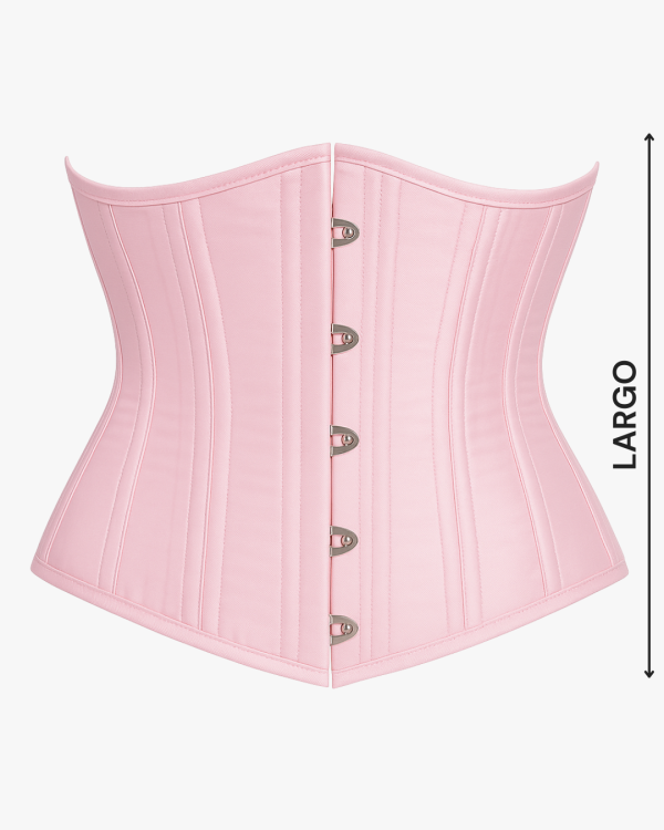 CORSET CORTO SATINADO ROSADO. - Imagen 6