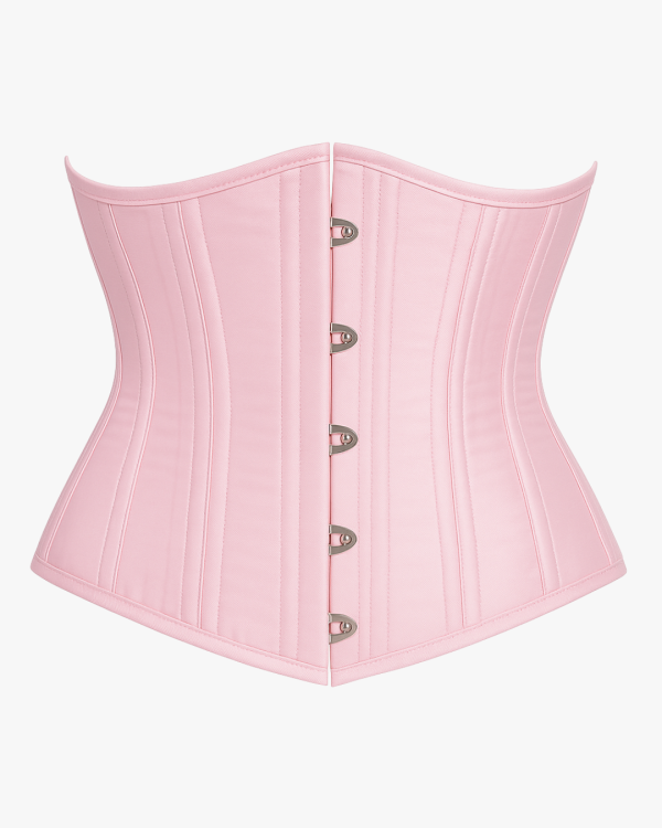CORSET CORTO SATINADO ROSADO. - Imagen 2